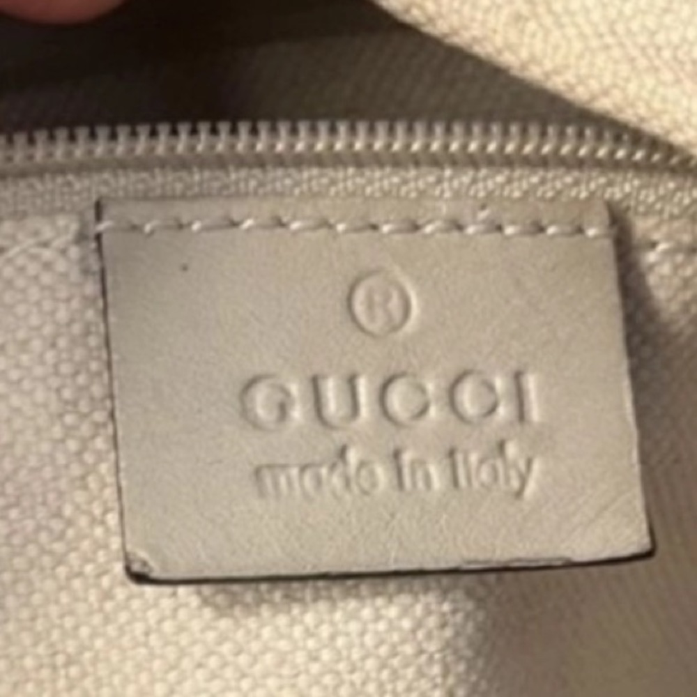 GUCCI INCLUDES BOX Slouchy Jacquard GG Canvas & Leather Handbag Hangtag Charm - Picture 4 of 12